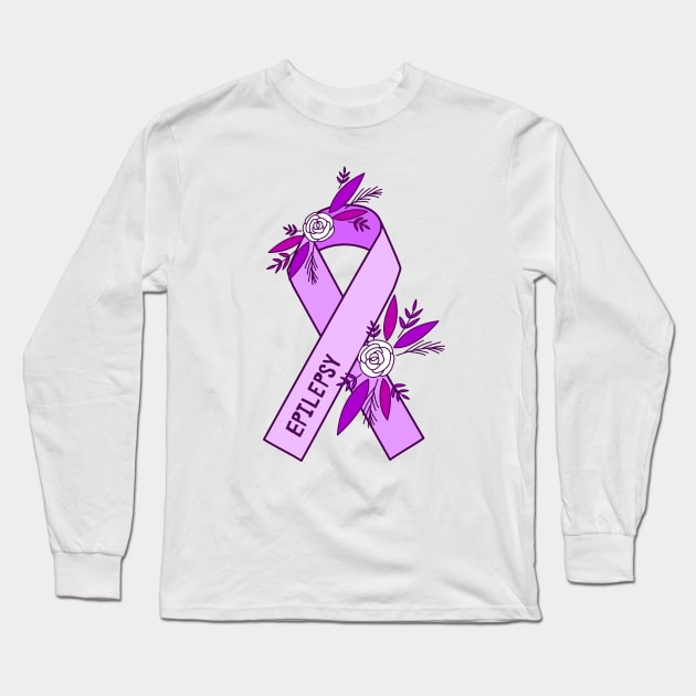 Epilepsy Awareness Long Sleeve T-Shirt by Sloth Station